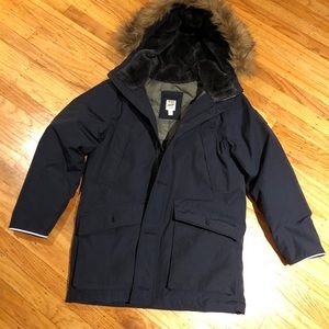 Boys Gap Winter Warm Hooded Coat Navy XL